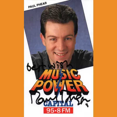 Capital Radio Paul Phear 1990 Photocard