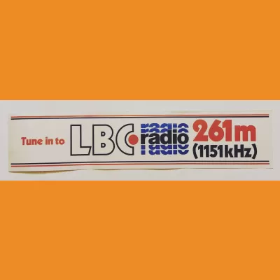 LBC window sticker - early 80s