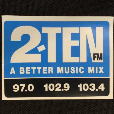 2-Ten FM "A Better Music Mix" sticker