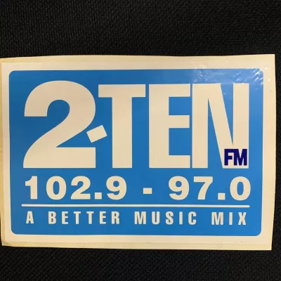 2-Ten FM "A Better Music Mix" sticker