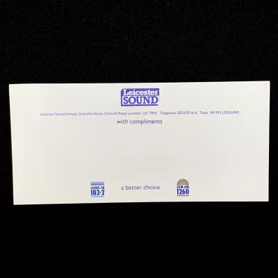 Leicester Sound / Sound FM / GEMAM 1260 compliments slip