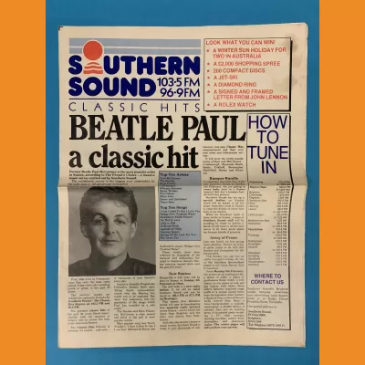 Southern Sound Classic Hits newspaper 1989