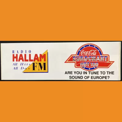 Hallam FM / Coca-Cola Eurochart Hot 100 sticker