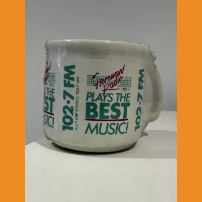Hereward FM plastic mug