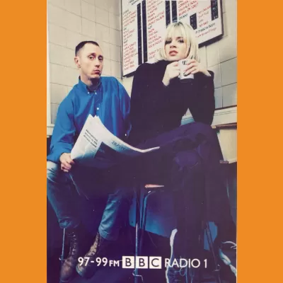 Kevin Greening & Zoe Ball BBC Radio 1 Photocard 1990s