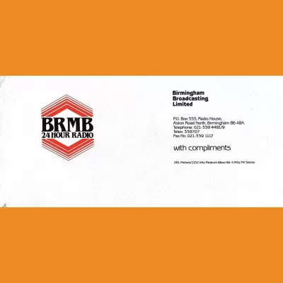 BRMB Compliments Slip 1987