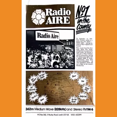 Radio Aire Leaflet 1985