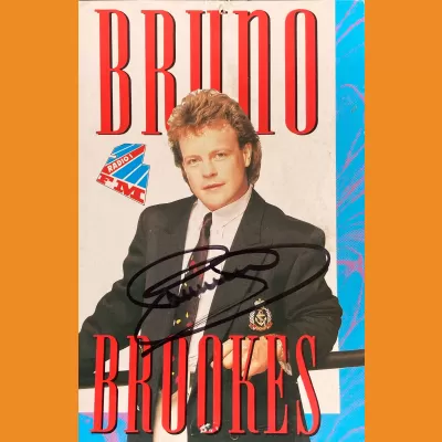 Bruno Brookes Radio 1 Photocard (signed) 1988/89