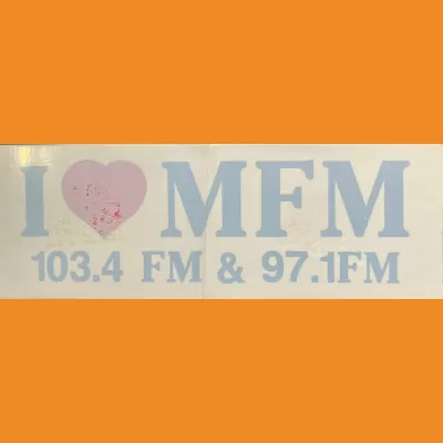 I Love MFM window sticker