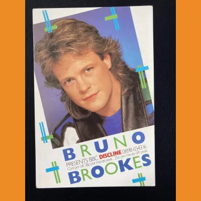 Bruno Brookes Radio 1 photocard 1980s