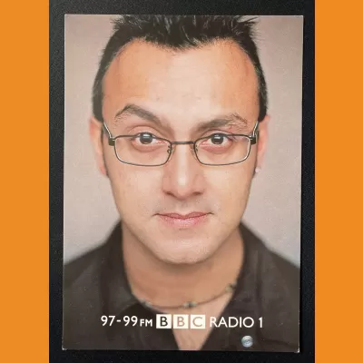Rajesh Mirchandani Radio 1 photocard - late 90s