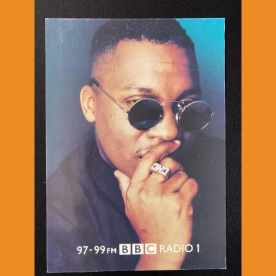 Chris Goldfinger Radio 1 photocard - late 90s