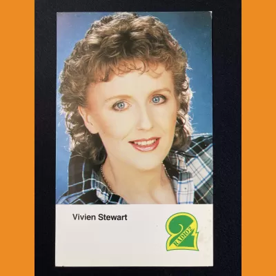 Vivien Stewart BBC Radio 2 photocard - late 80s