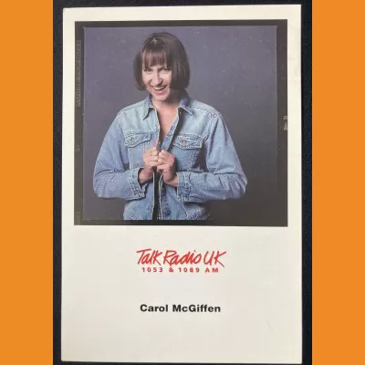 Carol McGiffen Talk Radio UK photocard 1990s