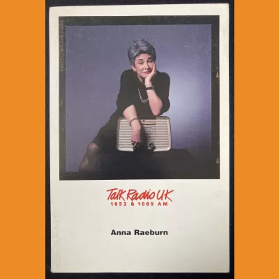 Anna Raeburn Talk Radio UK photocard 1990s