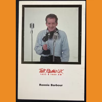 Ronnie Barbour Talk Radio UK photocard 1990s