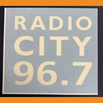 Radio City 96.7 car sticker - late 1990s