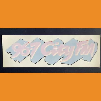 96.7 City FM window sticker 1995/96