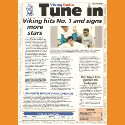 Viking Radio leaflet & schedule Autumn 1987