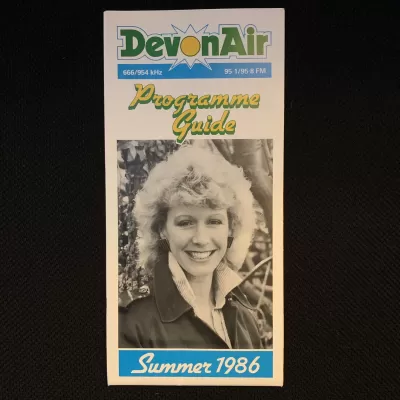 DevonAir programme schedule leaflet - Summer 1986