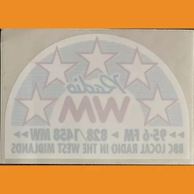 BBC Radio WM window sticker