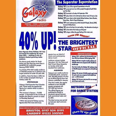 Galaxy 101 Sales/Promotional Leaflet 1995