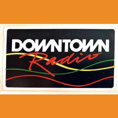 Downtown Radio Sticker 1980s