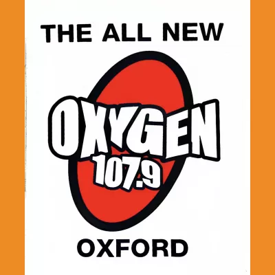 Oxygen 107.9 Car Sticker 1990s