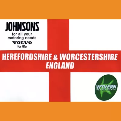 Wyvern FM / Johnsons Volvo England Football Promotional Sticker 2000s