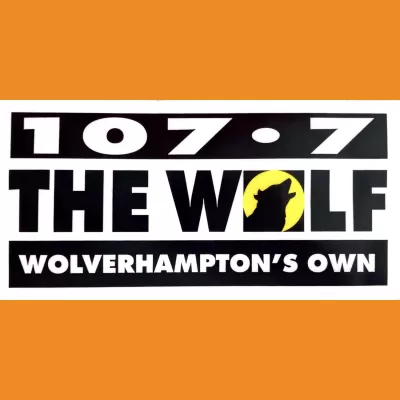 107.7 The Wolf Car Sticker 1990s