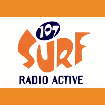 Surf 107.2 Car Sticker 1990s