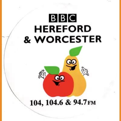 BBC Hereford & Worcester Sticker 1990s