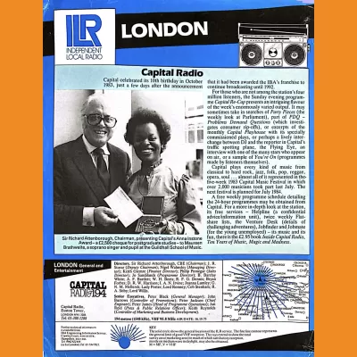 Capital Radio / IBA Information Sheet 1984