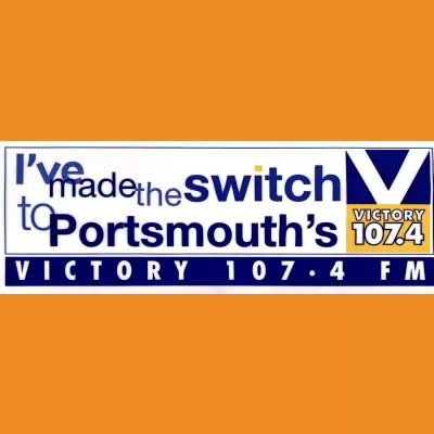 Victory 107.4 FM Car Sticker 1990s