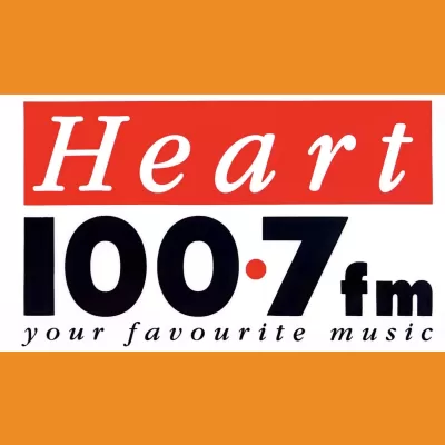100.7 Heart FM Car Sticker 1990s
