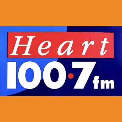 100.7 Heart FM Car Sticker 1990s