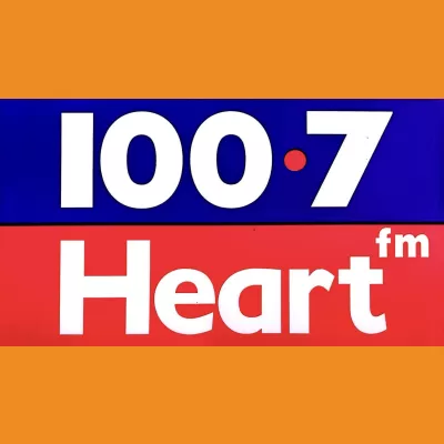 100.7 Heart FM Car Sticker 1990s