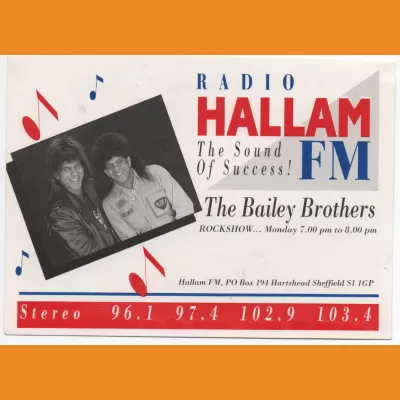 The Bailey Brothers Hallam FM photocard 1990