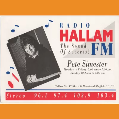 Pete Simester Hallam FM photocard 1990