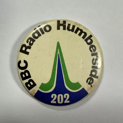 BBC Radio Humberside badge, 1980s.