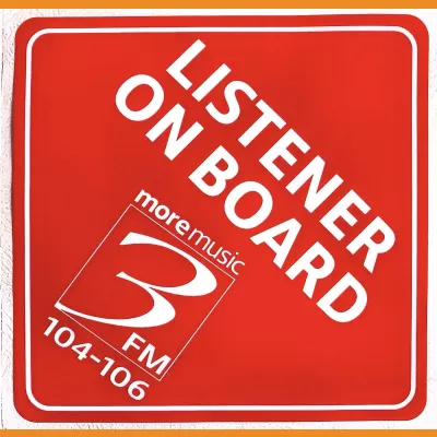 3FM Isle of Man Car Sticker 2000s