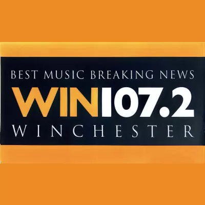 WIN 107.2 Winchester Car Sticker 2000s