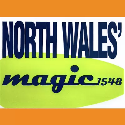 Magic 1548 Placename Car Sticker 1990s