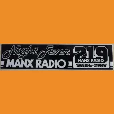 Manx Radio sticker 1984