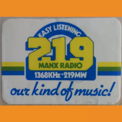 Manx Radio sticker 1984