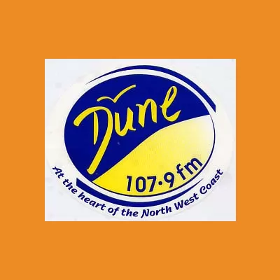 Dune FM "At the heart of the North West Coast" sticker