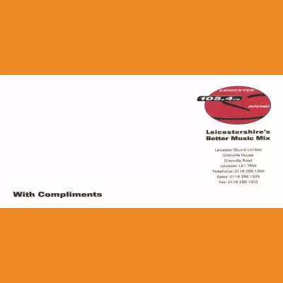 Leicester Sound compliments slip, late 90s