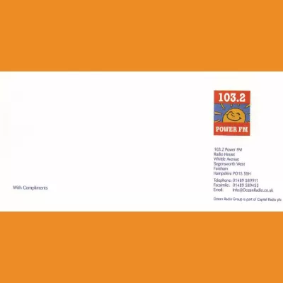 Power FM compliments slip, c. 2000