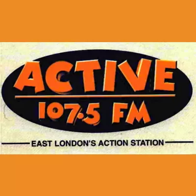 Active 107.5 FM "East London's Action Station" sticker