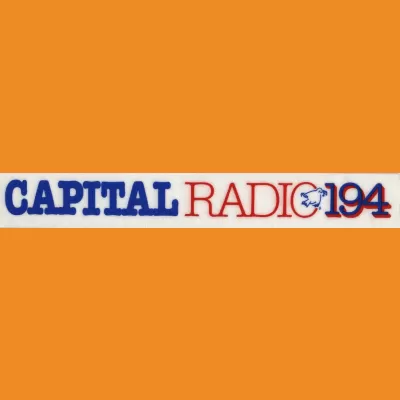 Capital Radio 194 car sticker 1980s